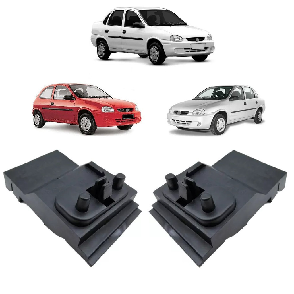 Par Suporte Guia Parachoque Dianteiro Corsa Sedan Corsa Classic Corsa Hatch 2000 2001 2002 2003 2004 2005 Ate 2010