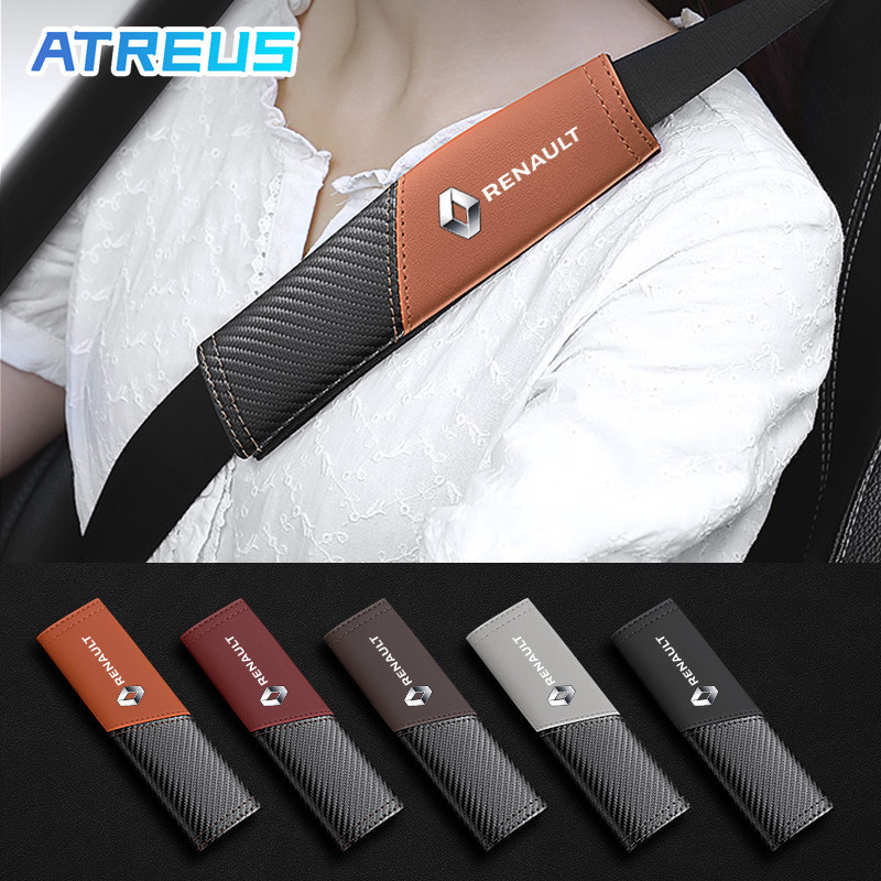 2 Peças Renault Capa Cinto De Segurança Protetor Universal Carro Cinto De Segurança De Proteção Do Ombro Para Renault Kwid Duster Oroch Kardian Megane 2 Sandero ZOE Clio Fluence Logan Captur Scenic Kiger Koleos em Oferta na Shopee