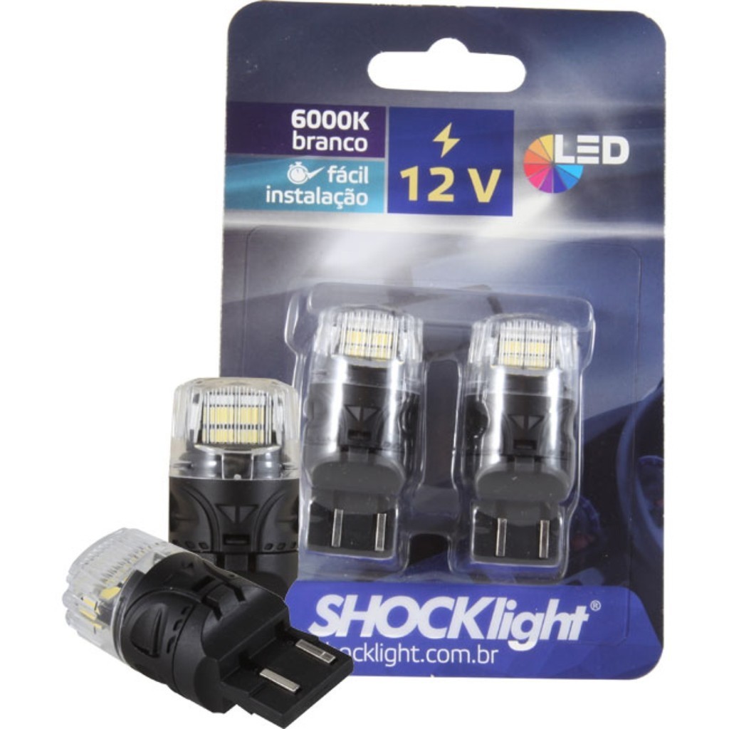 Par Lâmpada Led T20 2 Polos 7443 16 Leds Shocklight - SLL-127443-BC