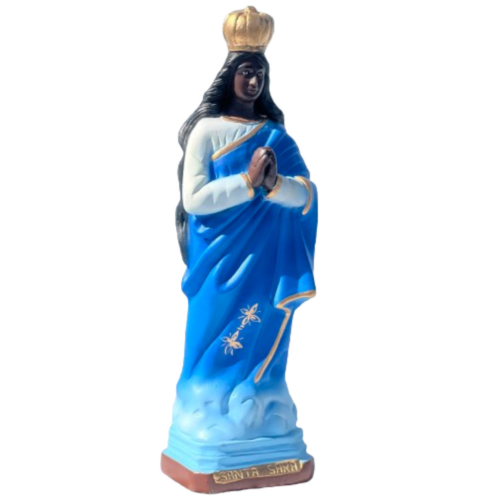 Imagem Estatua Santa Sara Kali 24 cm Rainha do Povo Cigano