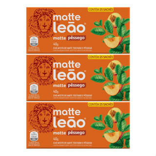 Chá Matte Leão Mate Pêssego Sachê 40g Combo Com 75 Unidades em Oferta na Shopee
