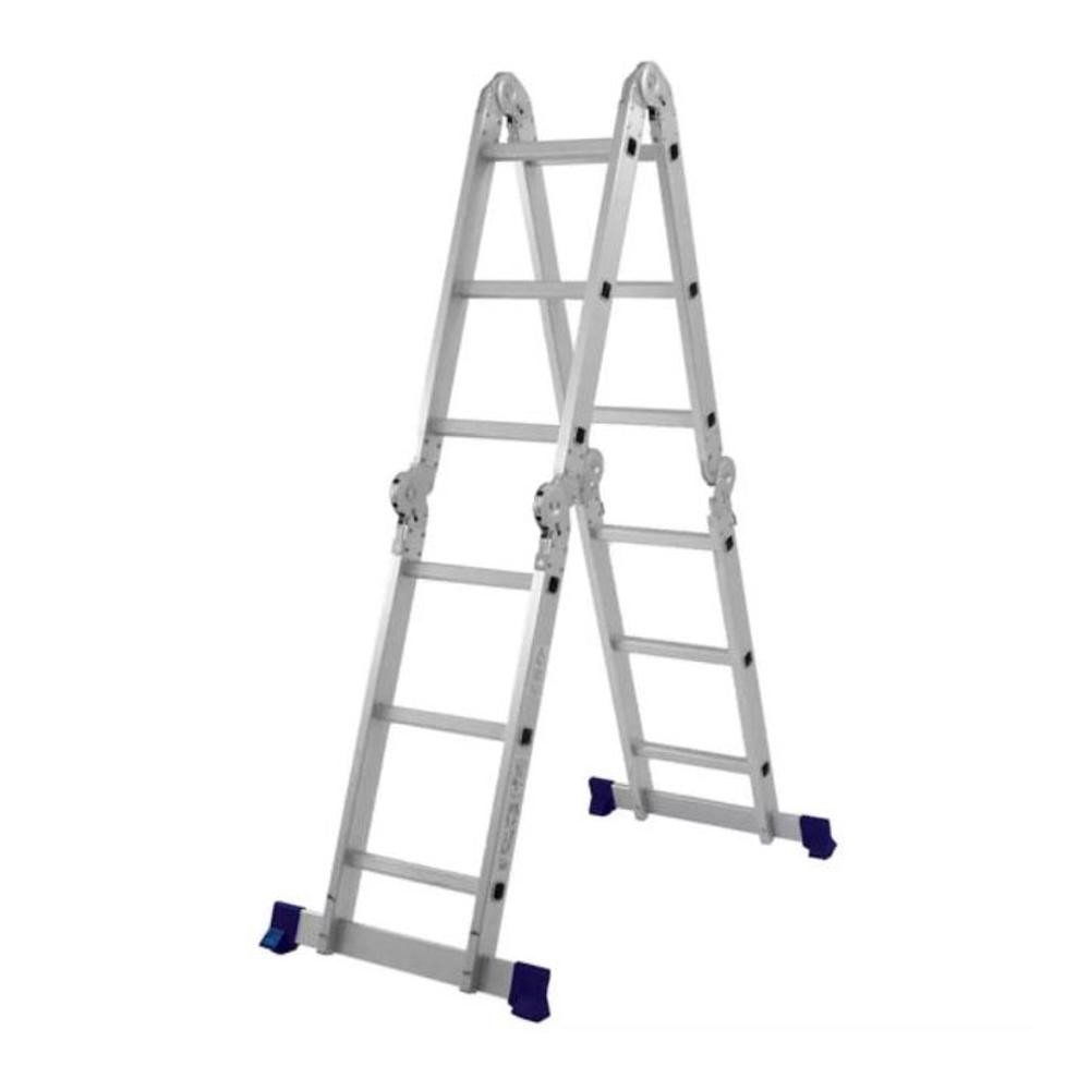 Escada de Alumínio Articulada 4x3 12 Degraus MOR em Oferta na Shopee