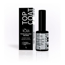 Top Coat Volia Glitter Silver Selante Glitter Alogamento de Unha