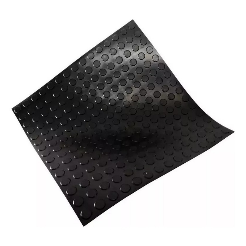 Kit 04 Piso Moeda Borracha Cor: Preto p/ Academia... 50x50cm