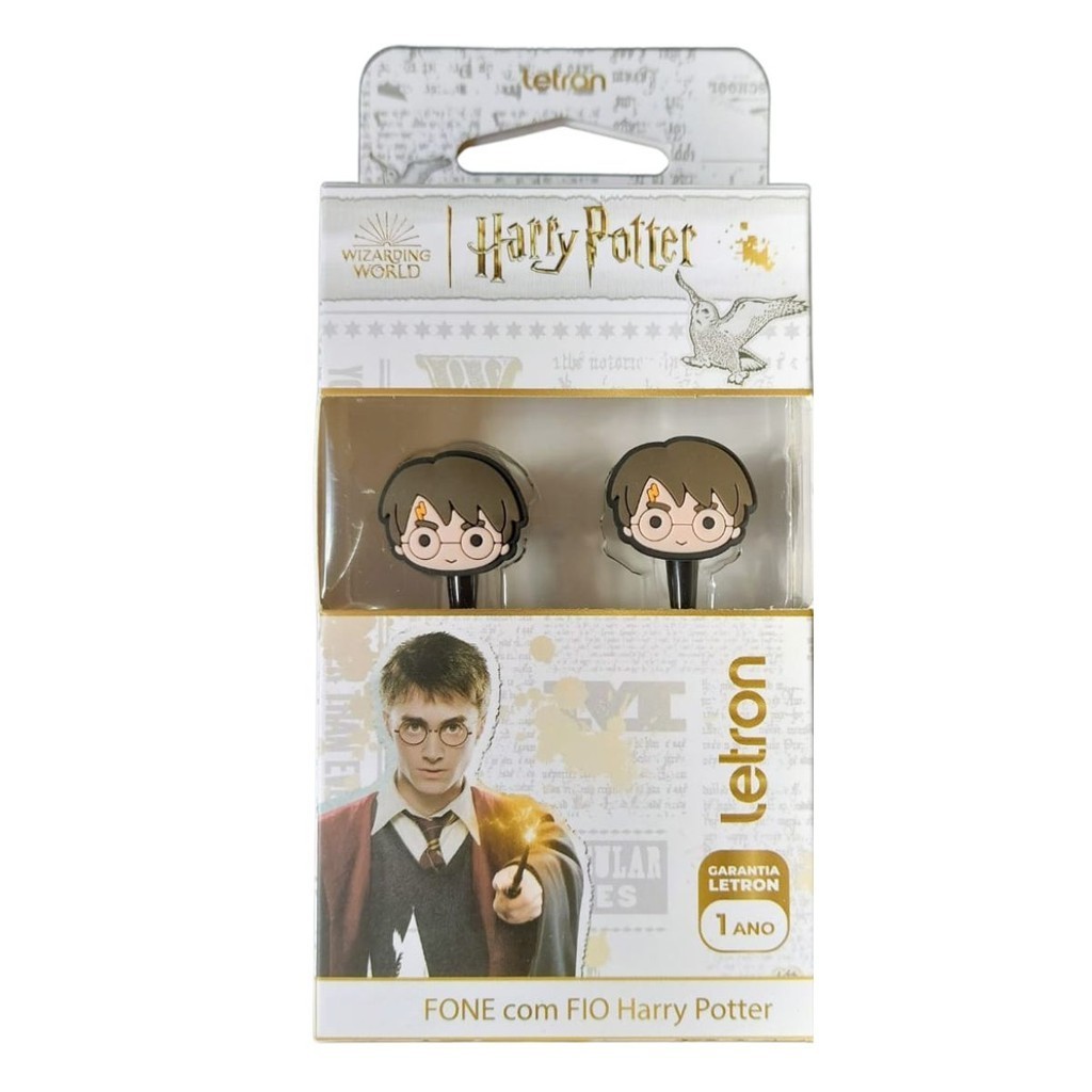 FONE DE OUVIDO HARRY POTTER INTRA AURICULAR ENTRADA P3 COM FIO E MICROFONE - LEONORA