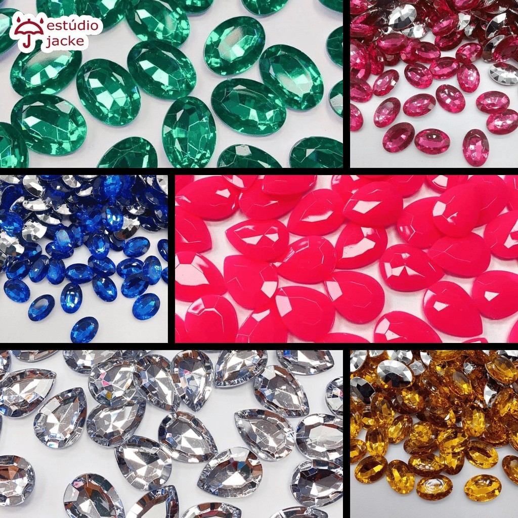 Chaton Oval 13x18mm - Cristal - Base Irregular