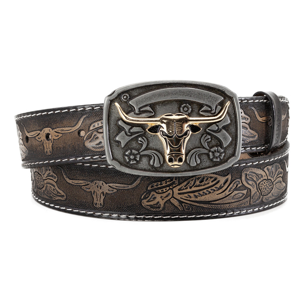 Cinto Country Floral Em Couro Legitimo Fivela Grande Rodeio Boi Artesanal Feito A Mão em Oferta na Shopee