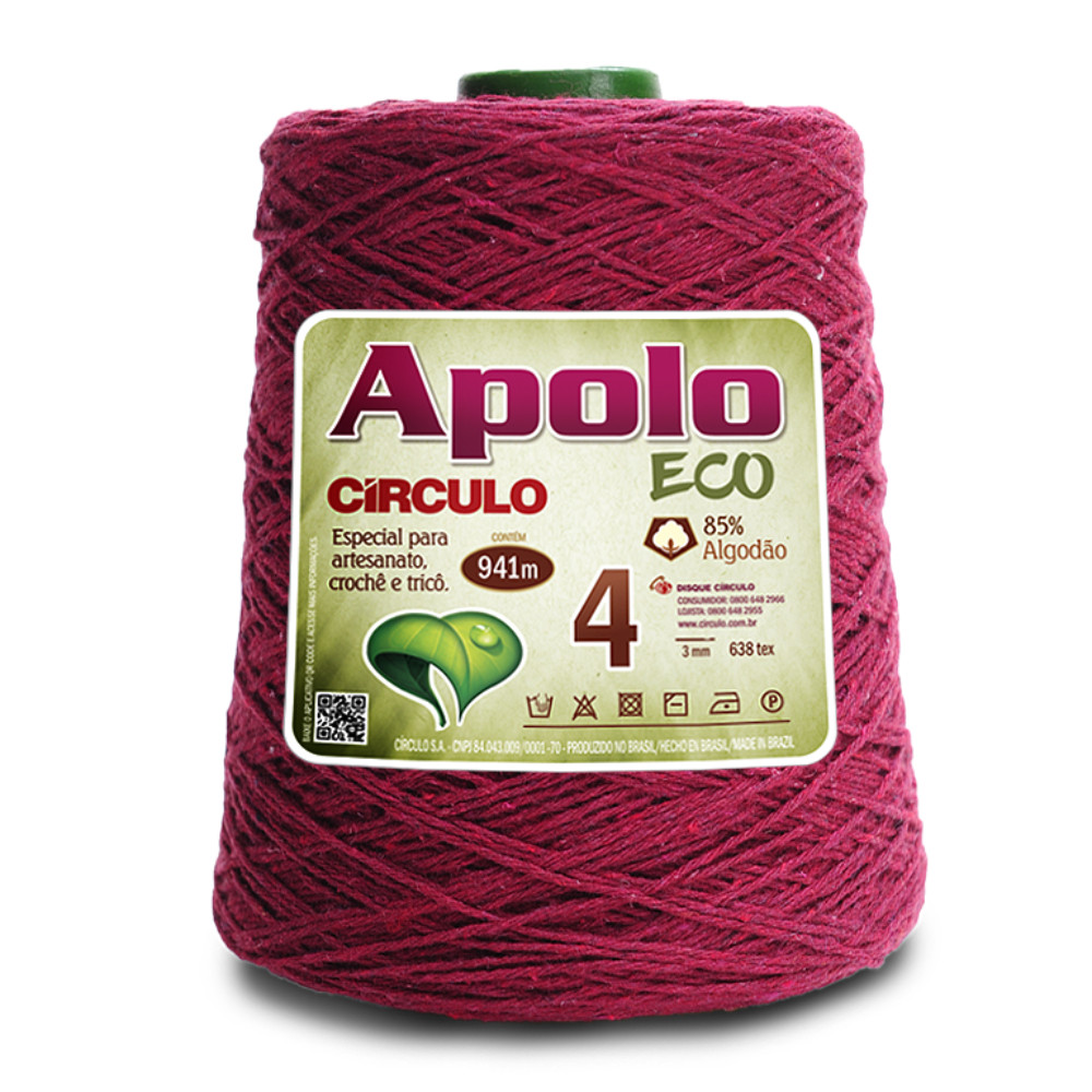 Barbante Apolo Eco N°4 Tricô Crochê 941 Metros 638 Tex - Círculo