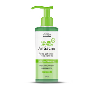 Gel de Limpeza Facial Antiacne para Peles Oleosas com Ácido Salicílico Face Beautiful 200ml