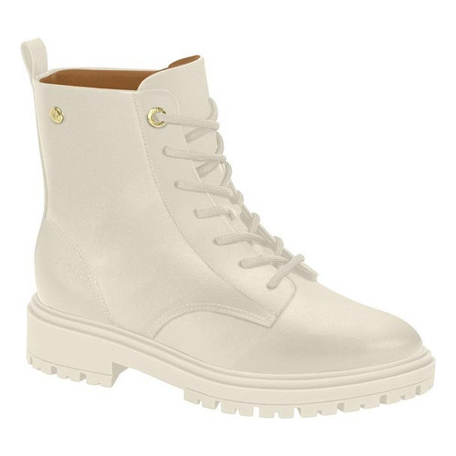 Bota Coturno Feminino Vizzano Tratorado Cano Baixo Cadarço