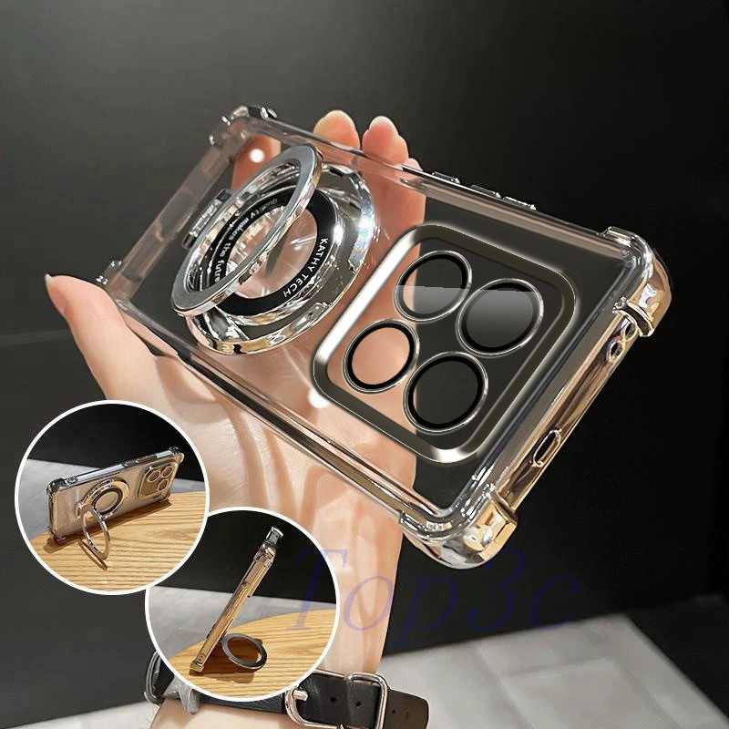 Capinha Poco X7 5G , De Telefone Transparente anti-Queda Estilo Suporte CDSJ