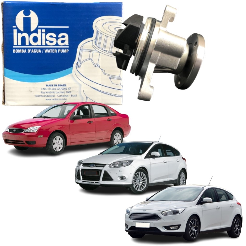 Bomba De Agua Indisa Ford Focus 2.0 16v Duratec 2005 A 2019 em Oferta na Shopee