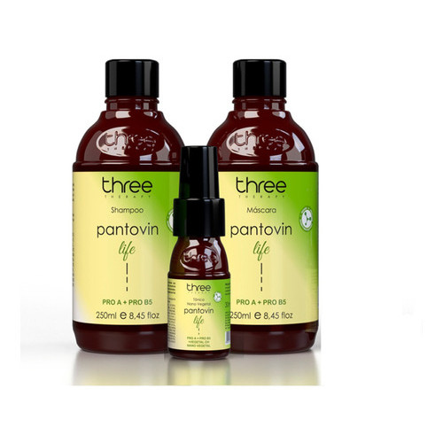 Kit Pantovin Life Crescimento e Antiqueda Home Care Shampoo E Máscara 250ml + Tônico Three Therapy em Oferta na Shopee