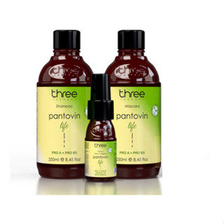 Kit Pantovin Life Crescimento e Antiqueda Home Care Shampoo E Máscara 250ml + Tônico Three Therapy em Oferta na Shopee