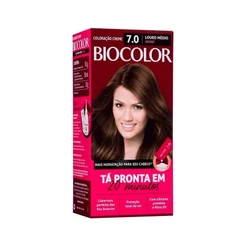 Tinta de Cabelo Biocolor Mini Kit Louro Médio Arraso 7.0