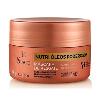 Máscara de Resgate Capilar Eudora  Siàge Nutri Óleos Poderosos 250g em Oferta na Shopee