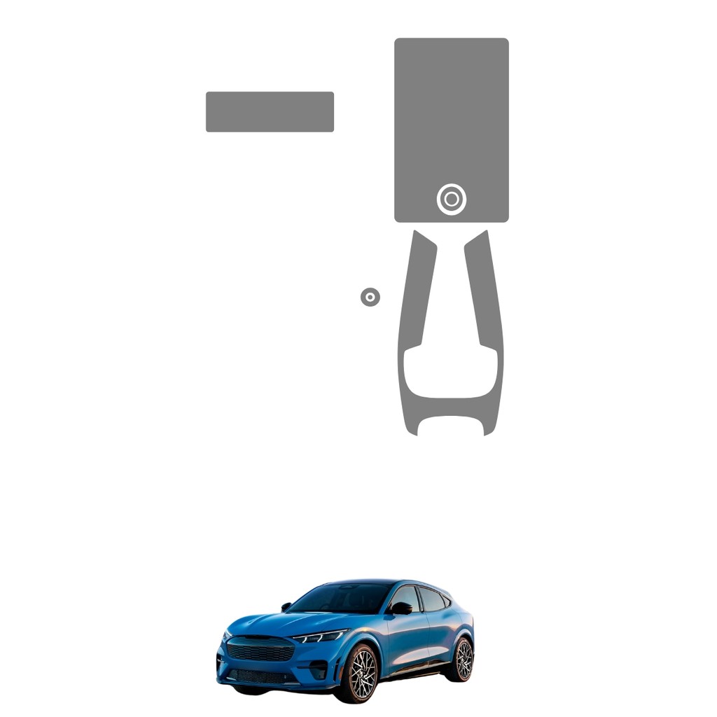 Película PPF Proteção Kit Console Velocímetro Multimídia Ford Mustang Mach-E 2023 2024 2025 Anti Risco