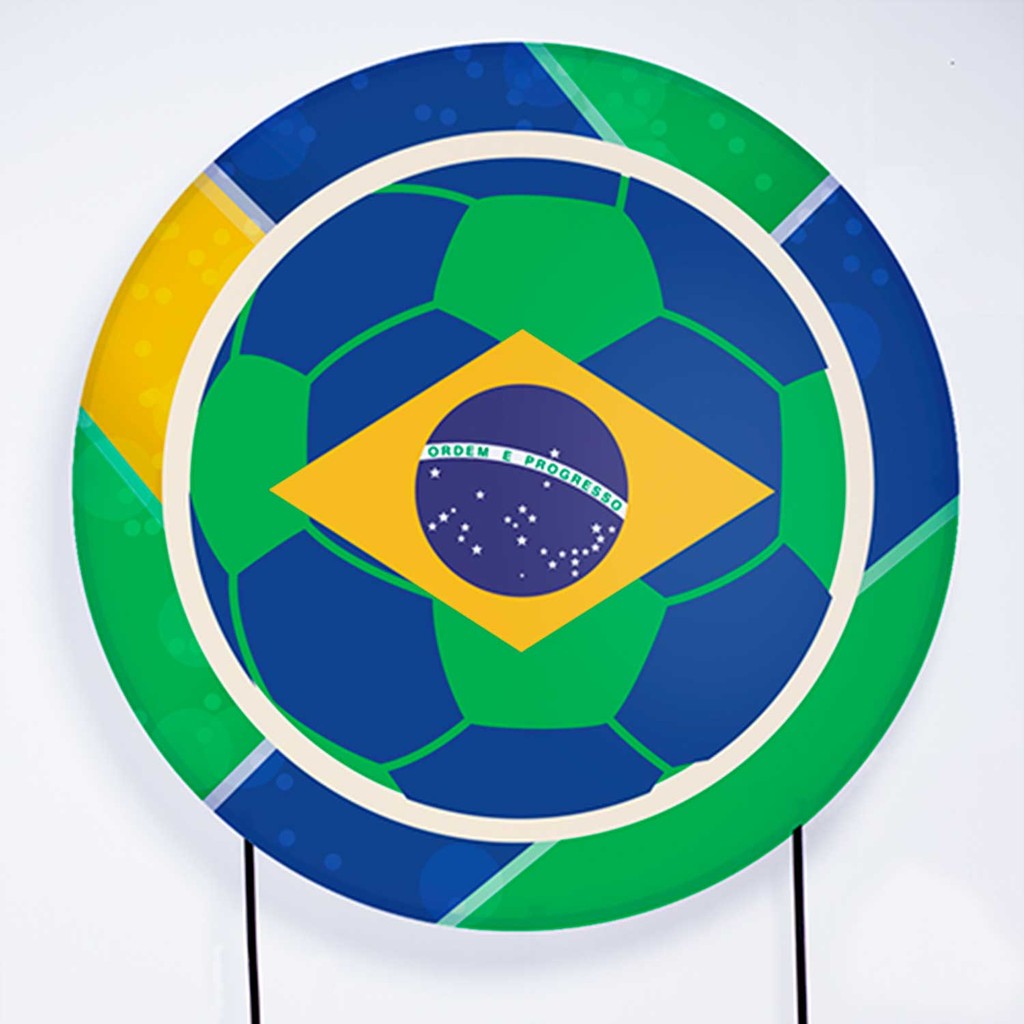 Painel Decorativo para Festa 1,50x1,50 metros Vesti Fácil com Elástico Seleção Brasileira - Fera Print