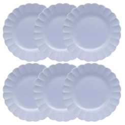 Jogo de 6 Pratos Rasos 27,5cm Oxford Flora Áster