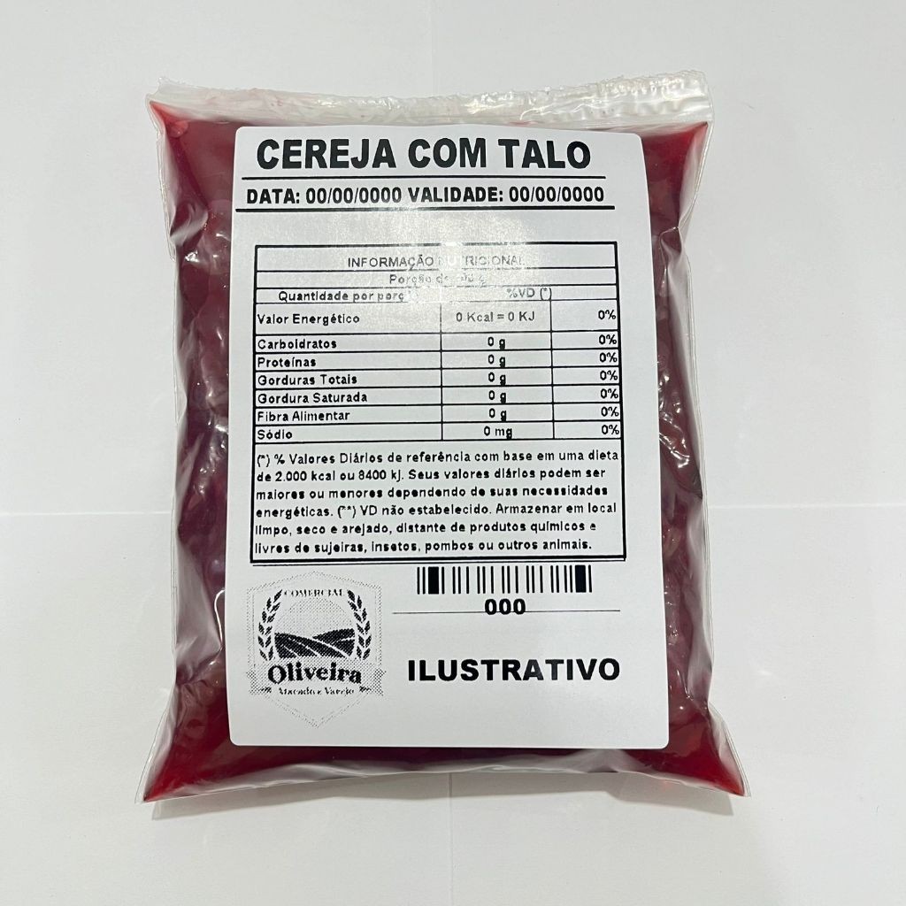 Cereja em calda com talo 500g Fruta Drenado