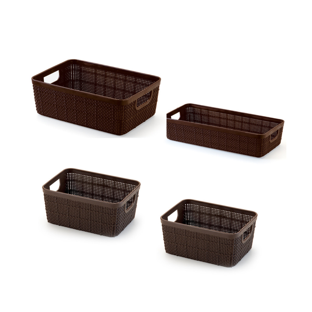Kit 4 Cestos Organizadores Rattan Multiuso em Oferta na Shopee