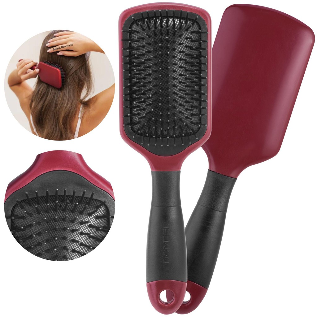 Escova Cabelo Raquete Profissional Almofadada Cabeleireiro