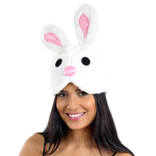 Touca Coelho Branco De Pelúcia Acessório Páscoa Adulto em Oferta na Shopee