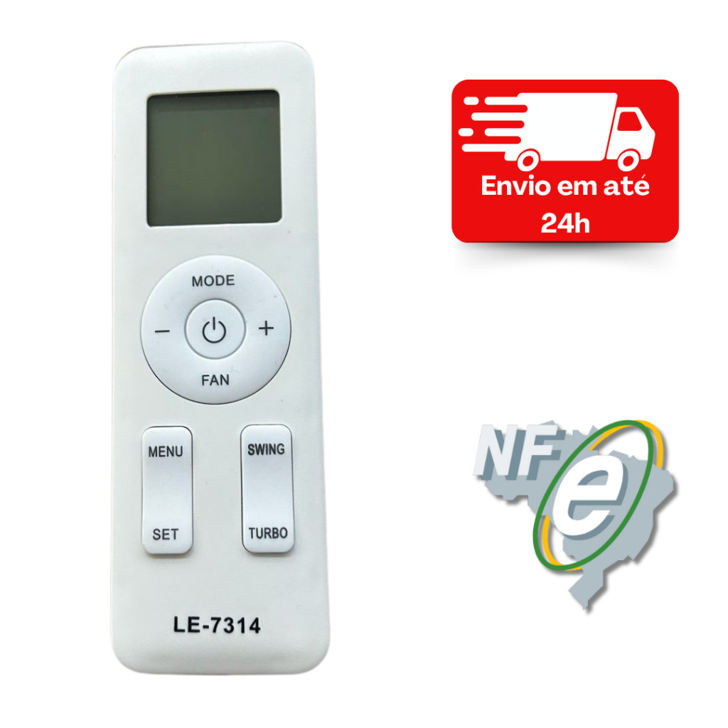 Controle remoto compatível ar condicionado Gree Split G-Top LE-7314