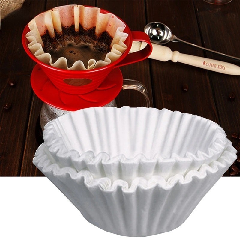 50Pcs/Set Café Em Pó Descartável Forma De Xícara De Filtro De Papel Saco De Filtragem Casa Acessórios