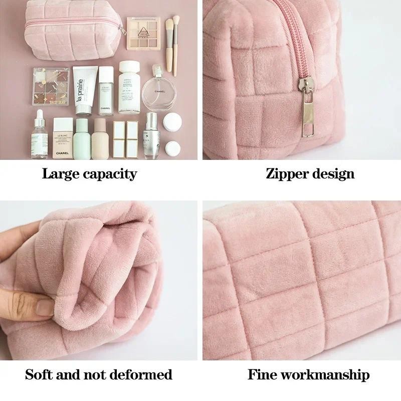 Estojo De Lápis Kawaii Em Formato De Travesseiro Bolsa De Cosméticos De Grande Capacidade Fofa De Volta Às Aulas Para Me
