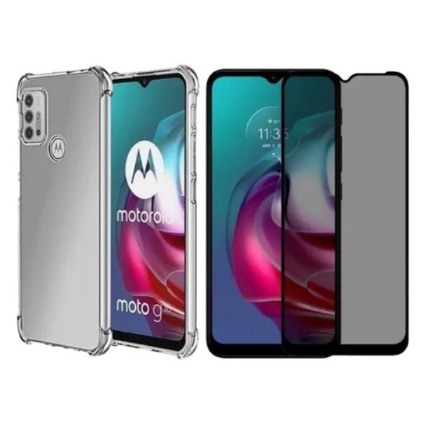 Capa Case Capinha Anti Impacto Compatível Com Motorola Moto G10 G20 G30 + Pelícu