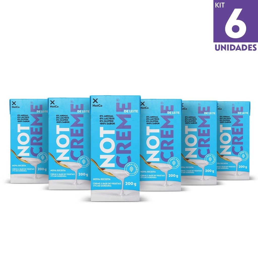 Kit 6x Creme de Leite Vegetal NotCo NotCreme 200g