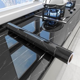 Papel Adesivos para cozinha Brilhante Lavável Resistente a Agua/Óleo material lavável em Oferta na Shopee