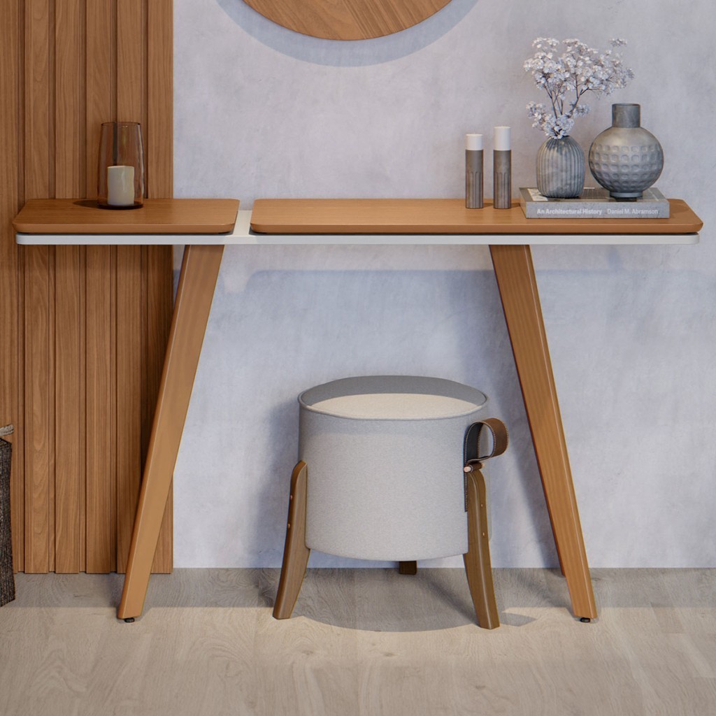 Aparador Ibiza Off White/Nature - Tebarrot em Oferta na Shopee