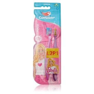 Escova Dental Condor Junior Barbie Macia Leve 2 Pague 1 em Oferta na Shopee