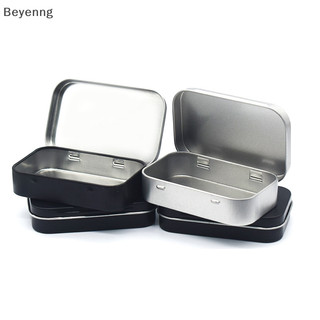 Beyenng Metal Retangular Vazio Caixa De Lata Folha De Flandres Empurrar Doces Pílula Casos Caixas Jar Recipientes Articu