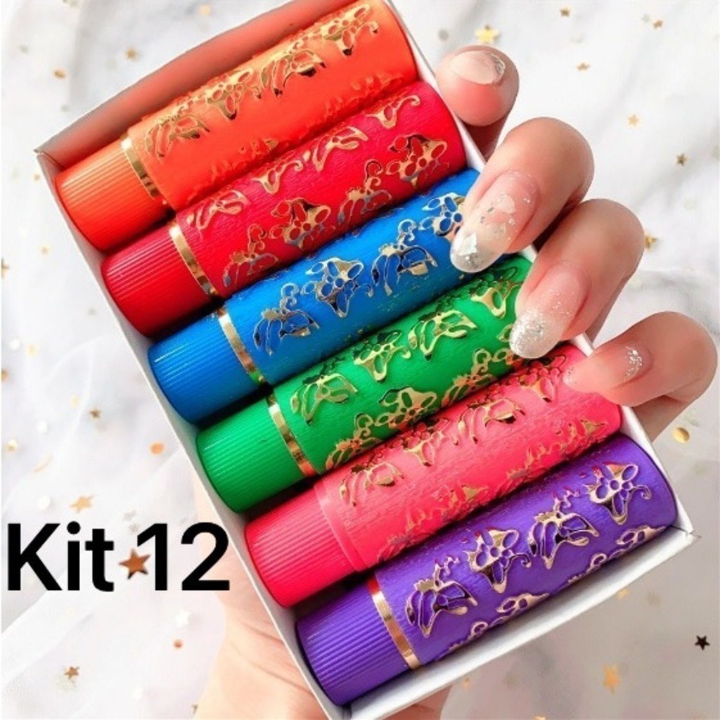 Kit 12 Unidades Batom mágico 24 horas