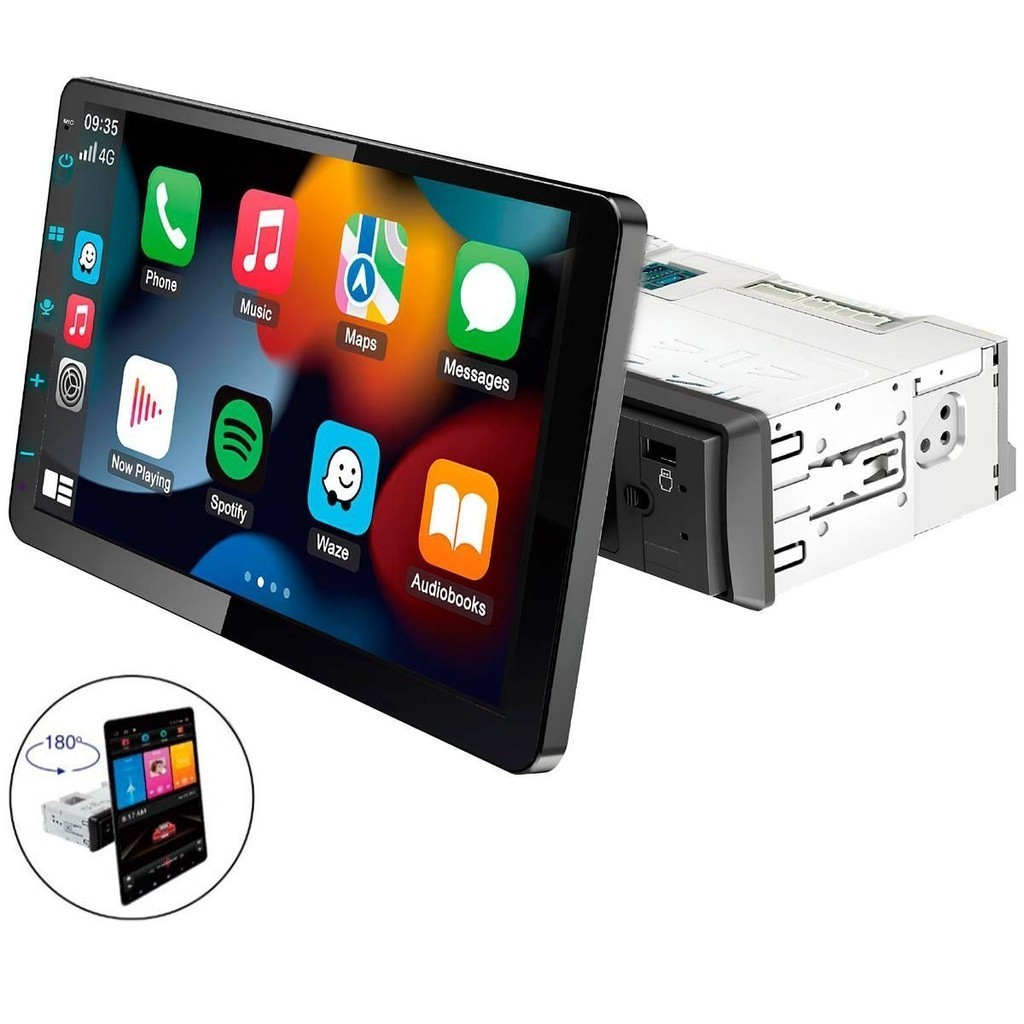 Central Multimidia 10pol QLED Rotativa QuadCore 2GB 32GB Android Carplay Android Auto - Spare Parts and Accessories for Vehicles