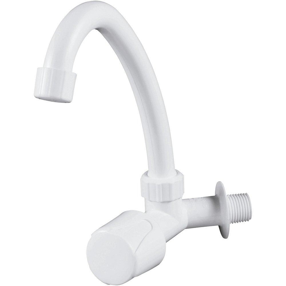 Torneira para Cozinha Herc 2750 Parede Bica Móvel 1/2 - 3/4 Branca SM - Home & Living