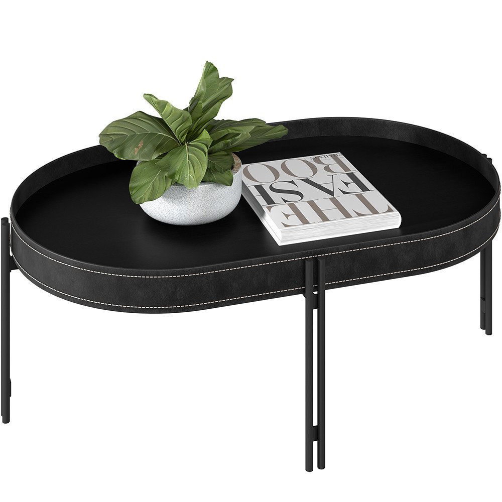 Mesa de Centro Decorativo Para Sala de Estar Industrial Nord L05 Preto - Lyam Decor - Home & Living