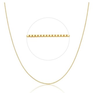 Corrente feminina veneziana fina 40cm Ouro amarelo 18k
