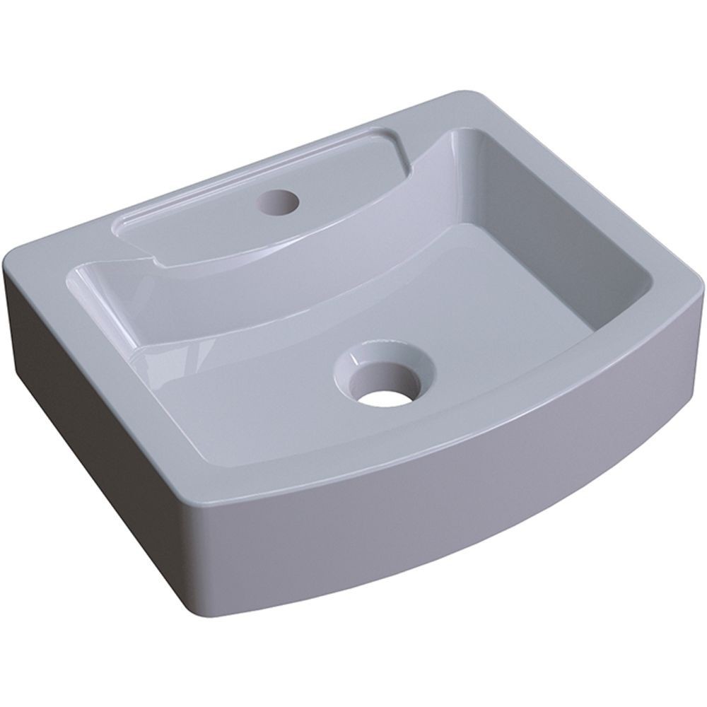 Cuba de Apoio Retangular C01 Para Banheiro RT41 Aria Cinza - Lyam Decor - Home & Living