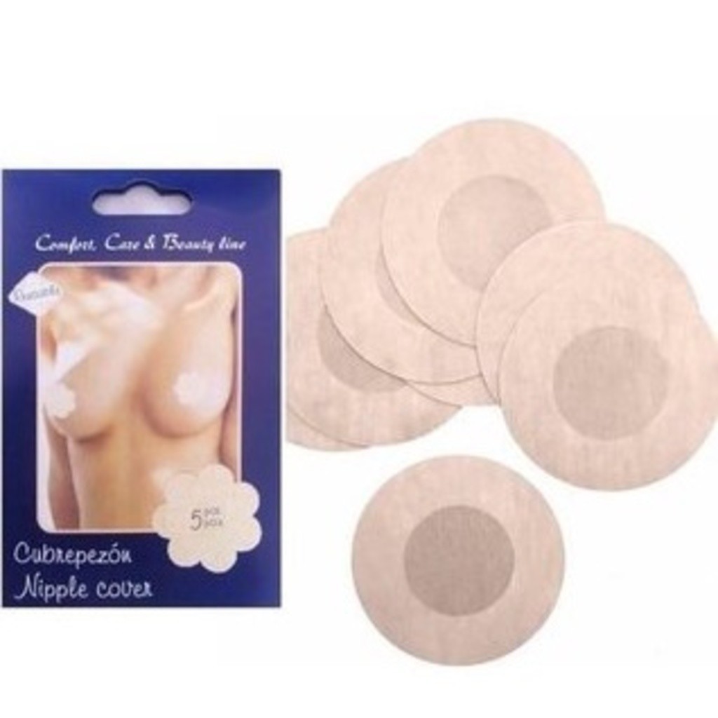 8 Pacote Tampa Bico Seios Adesivo Protetor Mamilo Nipple Cover de Mamilos Reutilizável Discreto-1 pacote com 5 pares