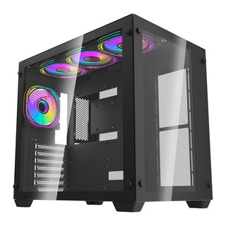 Gabinete Gamer Aigo Darkflash C285, ARGB, Mid-Tower, Lateral de Vidro, Com 4 Fans, Preto, C285-BK-4F em Oferta na Shopee