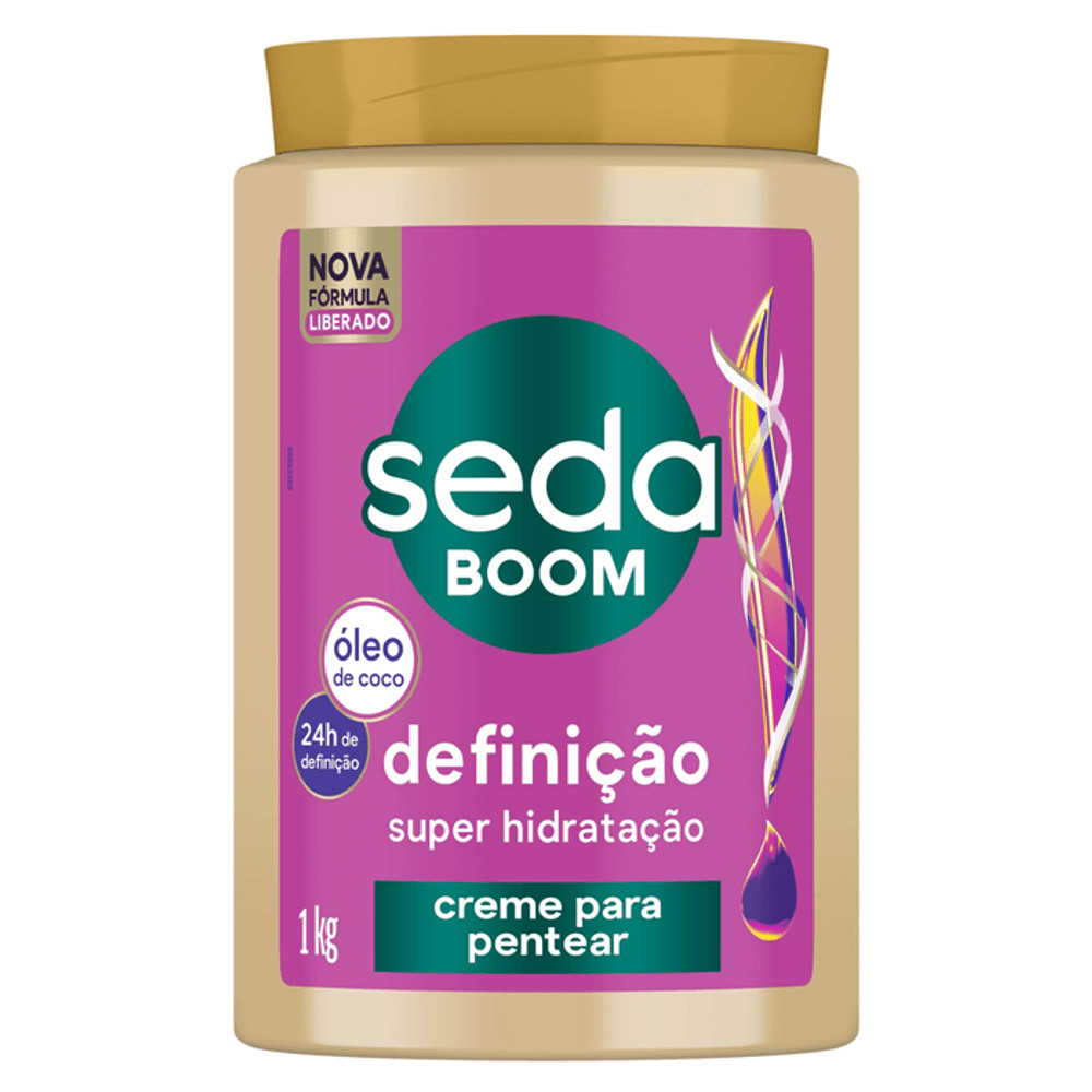 CREME PARA PENTEAR SEDA BOOM DEFINIÇÃO SUPER HIDRATAÇÃO 1KG em Oferta na Shopee