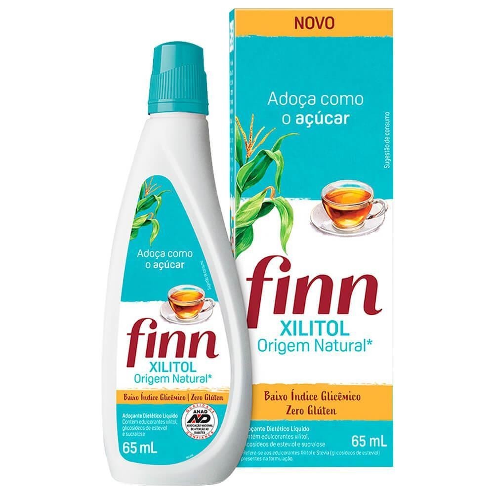 ADOÇANTE FINN XILITOL COM 65ML em Oferta na Shopee