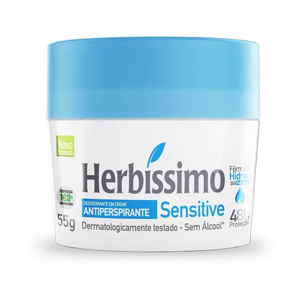 HERBÍSSIMO DESODORANTE CREME SENSITIVE COM 55G em Oferta na Shopee