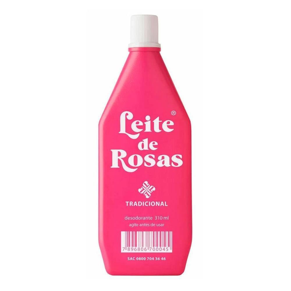 Leite De Rosas Tradicional Para O Rosto Com 310Ml em Oferta na Shopee