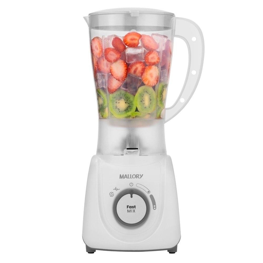 Liquidificador Mallory Fast Mix Copo de Polipropileno | 2 Velocidades +Pulsar, 600W, Branco