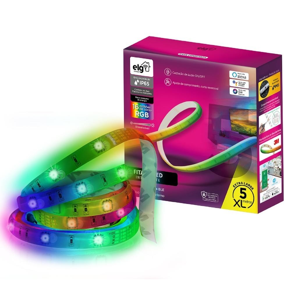 FITA DE LED ELG 5 METROS INTELIGENTE SHFL201 WIFI BLUETOOH